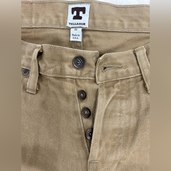 Tellason Ladbroke Grove Button Fly Slim Tapered Jeans - Men's Size 31 - Picture 7 of 8